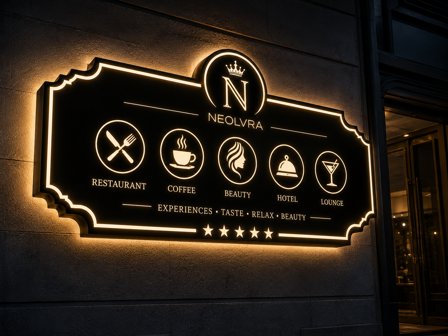 parlaci della tua custom noi  te la realizziamo ! insegne led & design luxury per la tua attività commerciale