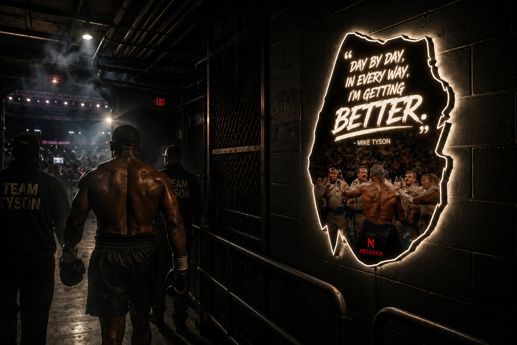 myke tyson insegna led premium
