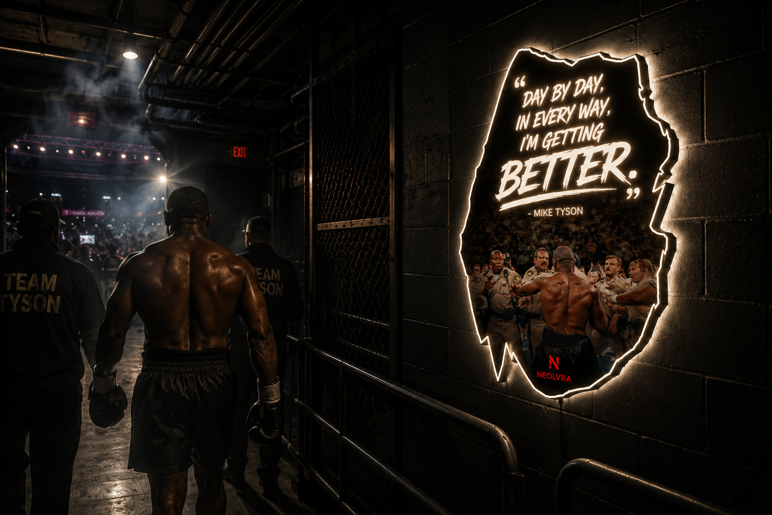 myke tyson insegna led premium