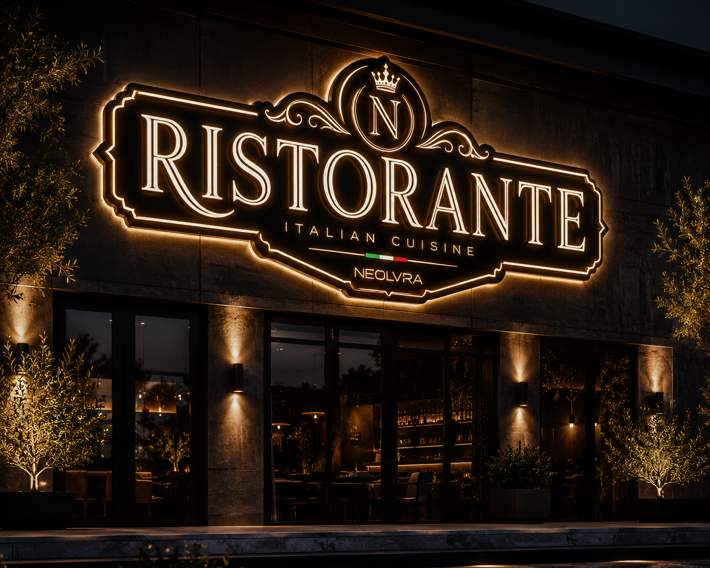 ristorante insegne led & design luxury