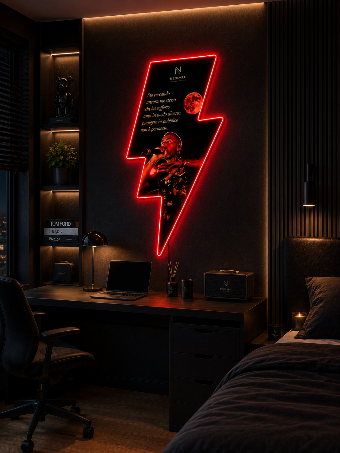 Insegna LED LUCHE premium  – “Sto cercando ancora me stesso” | NEOLVRA