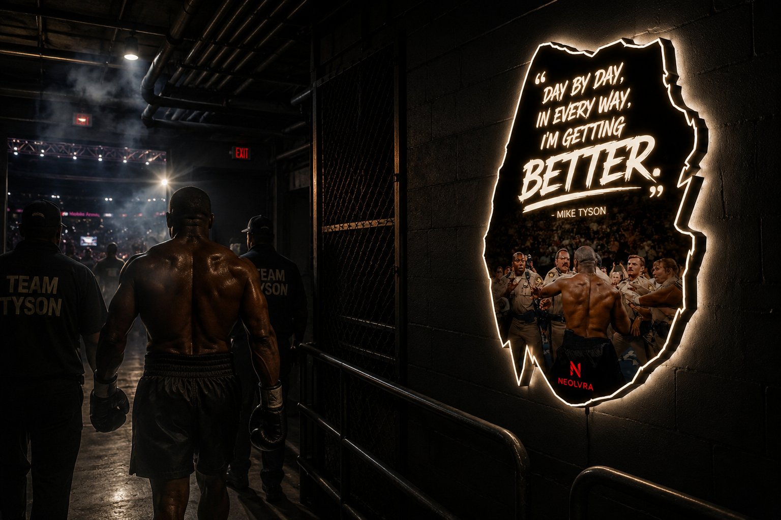 myke tyson insegna led premium