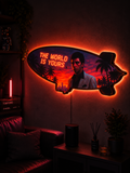 l’ iconico scarface insegna  led & design premium