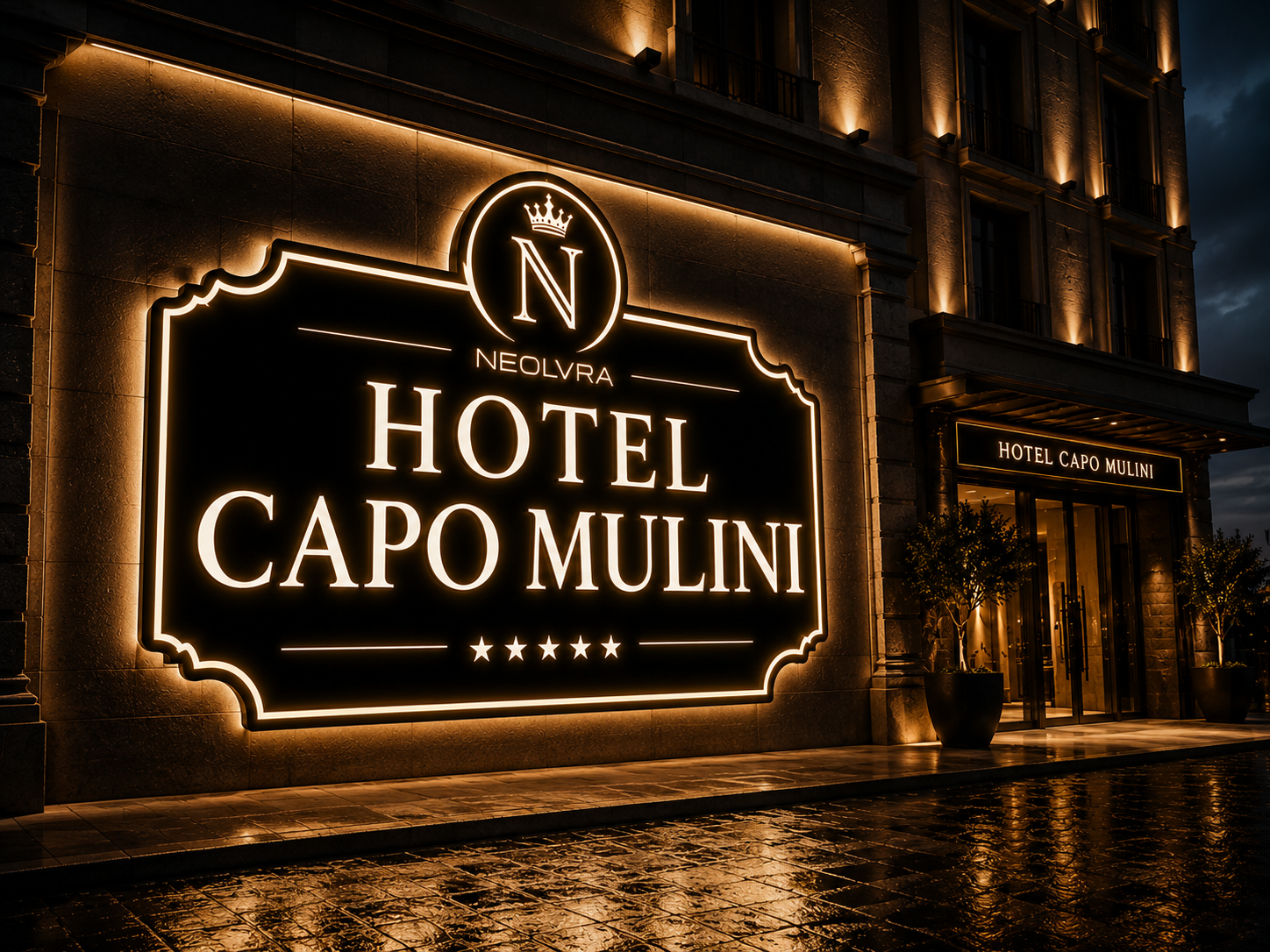 hotel insegne led & design luxury